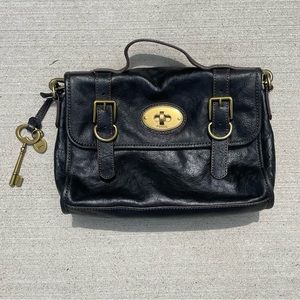 Fossil Black Leather Handbag